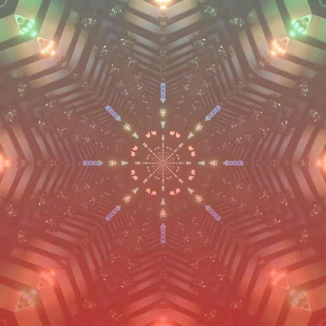 Túnel de Neó Rosa Calidoscopi VJLoops 1:1 Quadrat 60fps Protector de Pantalla