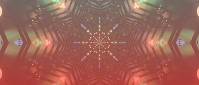 Neon Tunnel Kaleidoscope Vj Loop Pink Fractal 21:9 Ultrawide 60fps Screensaver