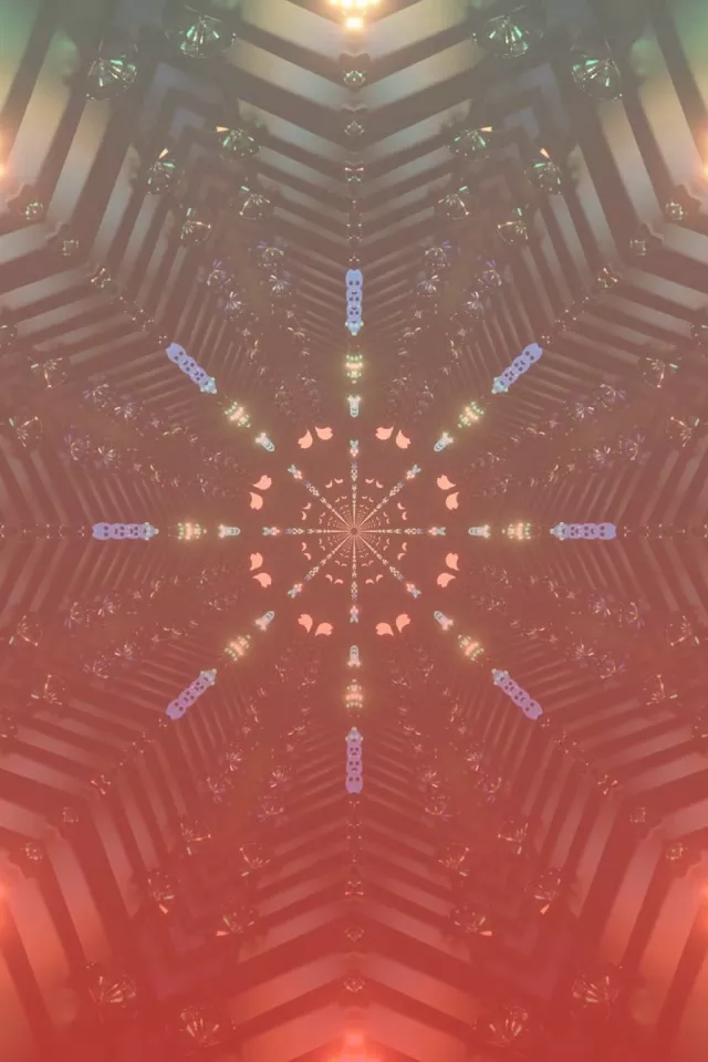 Neona Tuneļa Rozā Kaleidoskops VJ Loop 2:3 Foto Portrets 60fps Ekrānsaudzētājs