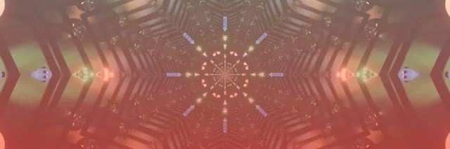 Неонски Тунел Розов Калеидоскоп VJLoops 3:1 Triple Wide 60fps Чувар на екран