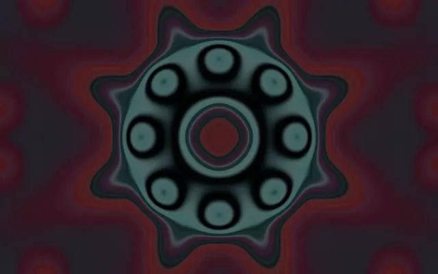 Roterende Tandwiel Neon-tonnel 16:10 MacBook 60fps Screensaver VJLoops