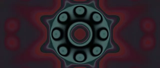 Rotating Gear Neon Tunnel 21:9 Ultrawide 60fps VJ Loop Screensaver