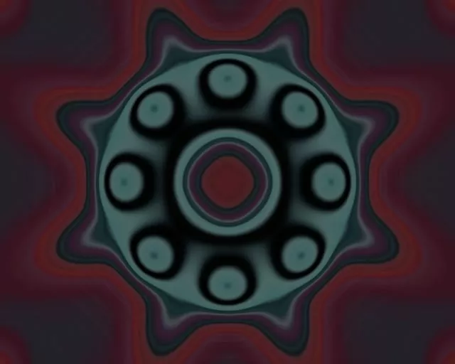 Tunel Neon Rotating Gear 5:4 Industrial 60fps VJLoops Screensaver