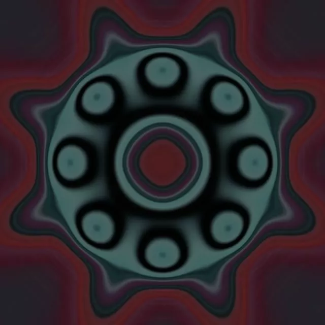 Rotirajući Zupčanik Neon Tunel VJLoops 1:1 Square 60fps Screensaver Animation