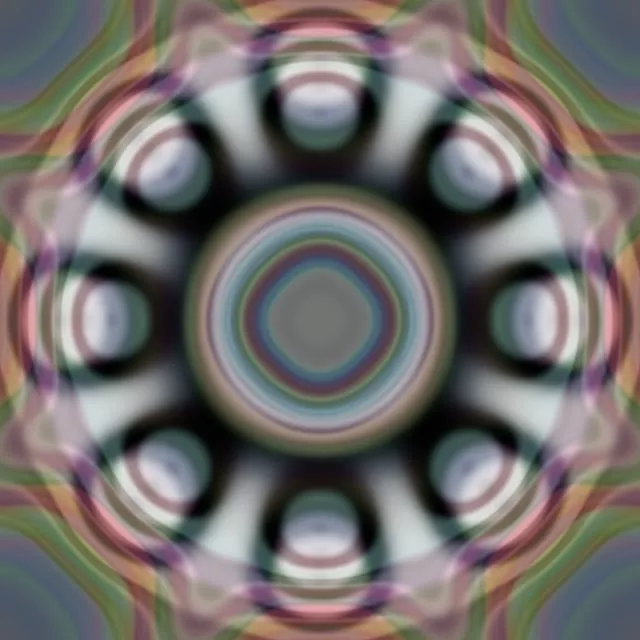 Rotating Neon Tunnel VJLoops 1:1 Square 60fps Screensaver Kaleidoscope