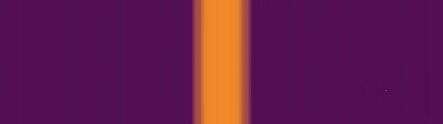 SCHRITT 1: Das Bild zeigt einen minimalistischen Neon-Tunnel mit einer vertikalen orangenen/gelben