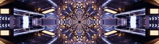 Neon Tunnel Fractal Kaleidoscope 32:9 Super Ultrawide 60fps Screensaver Vj Loop