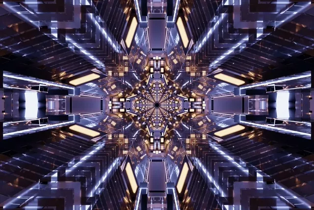 Tunnel Neon Caleidoscopio Frattale VJLoops 3:2 Surface 60fps Screensaver