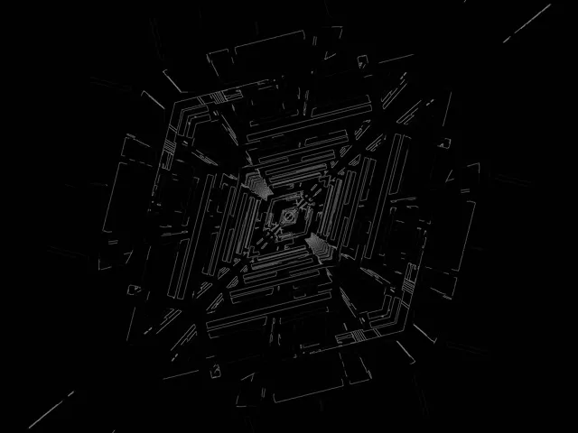 Túnel Neon Vórtice Estrutura de Arames VJ Loop 4:3 Clásico 60fps Protector de Pantalla
