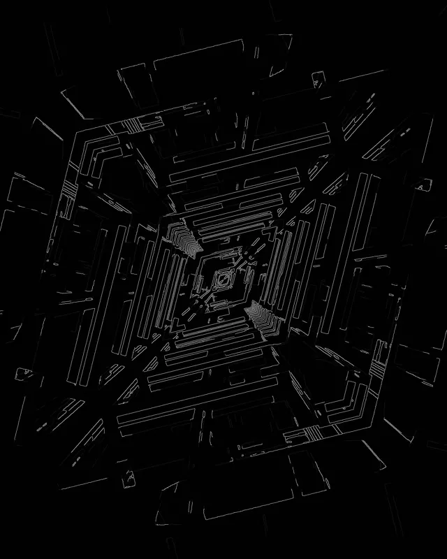 Túnel Neón Corredor Sci-Fi VJ Loop 4:5 Instagram 60fps Salvapantallas