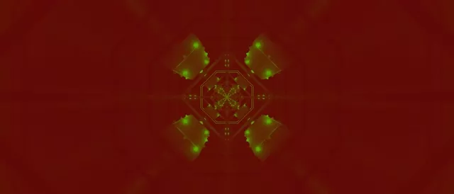 Neon Tunnel Green Octagon Vortex Vj Loop 21:9 Ultrawide 60fps Screensaver