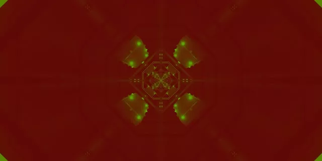 Neon Tunnel Green Octagon Vortex Vj Loop 2:1 Univisium 60fps Screensaver