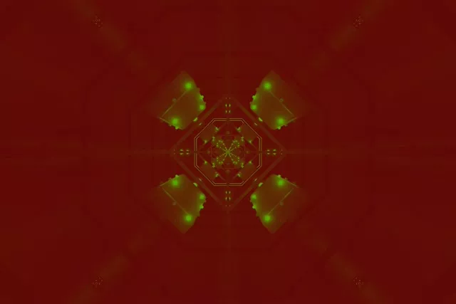 Neon Tunnel Grünes Oktagon Vortex VJ Loop 3:2 Surface 60fps Screensaver