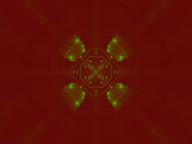 Vj loop Neon Tunnel Octagon Fractal Green 4:3 classic 60fps Screensaver