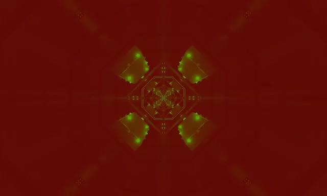 Neon Tunnel Green Octagon Vortex Vj Loop 60fps 5:3 Wide Screensaver