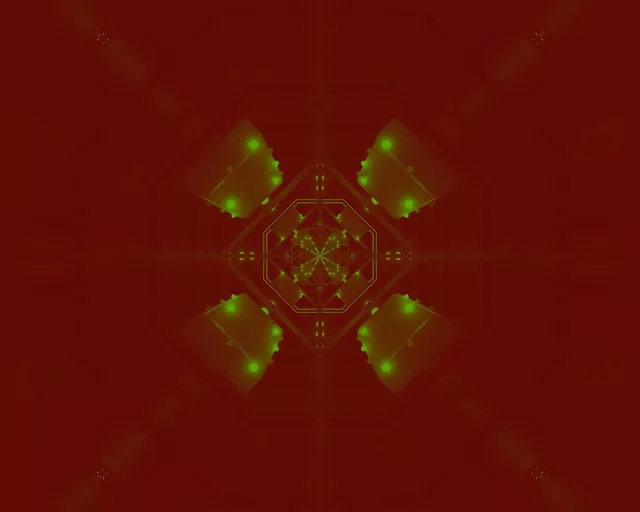 Neon Tunnel Green Octagon Vortex VJ Loop 5:4 industrial 60fps Screensaver