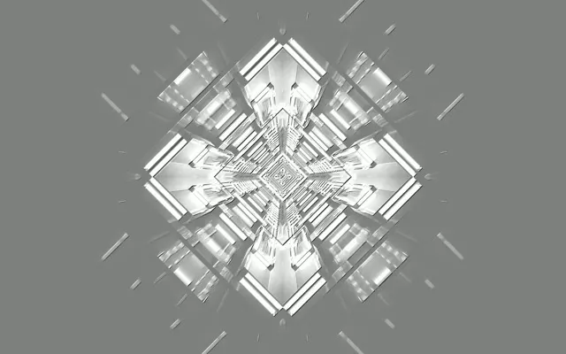 Neon Tunnel Silver Diamond Vortex VJ Loop 60fps 16:10 MacBook Screensaver