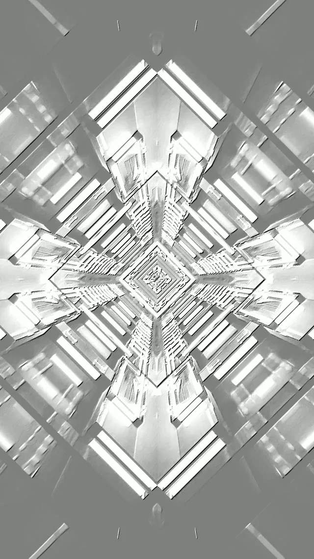 Neon Tunnel White Crystal Cross VJ Loop 9:16 Reels 60fps Screensaver