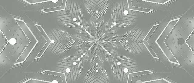 Silver Neon Tunnel Snowflake 21:9 Ultrawide 60fps Screensaver Vj Loop