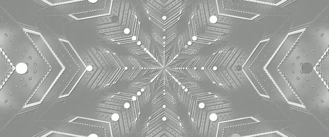 Sidabrinis Neoninės Šviesos Tunelis Snaigė Ekrano Užsklanda 2.39:1 Cinemascope 60fps VJ Loop