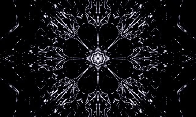 실버 네온 터널 눈송이 화면보호기 5:3 와이드 60fps VJ Loop