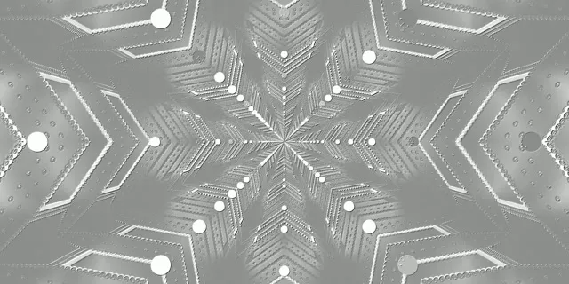 シルバー 雪の結晶 ネオントンネル 2:1 Univisium 60fps スクリーンセーバー PC VJループ