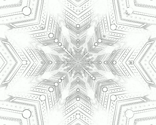Tuneli ya Neon Snowflake White Fractal 5:4 industrial 60fps Hifadhi Skrini VJ Loop