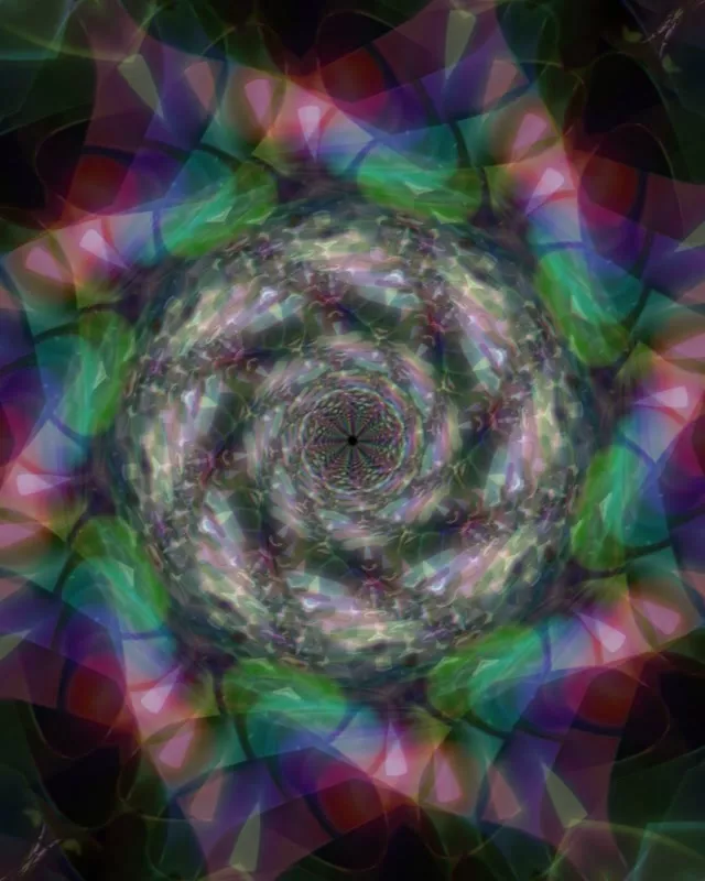 Spiraling Neon Tunnel Kaleidoscope VJLoops 4:5 Instagram 60fps Screensaver