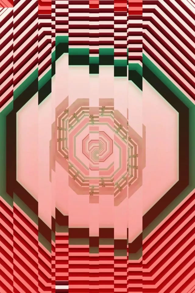 Spiraling Neon Tunnel Pink Diamond Vortex 2:3 Portrait 60fps Screensaver VJ Loop