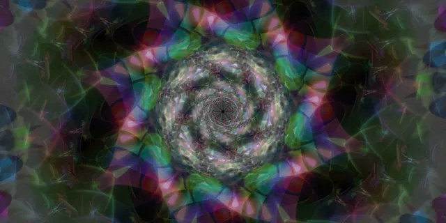 Spiraling Neon Tunnel VJ Loop 2:1 Univisium 60fps Screensaver Animation