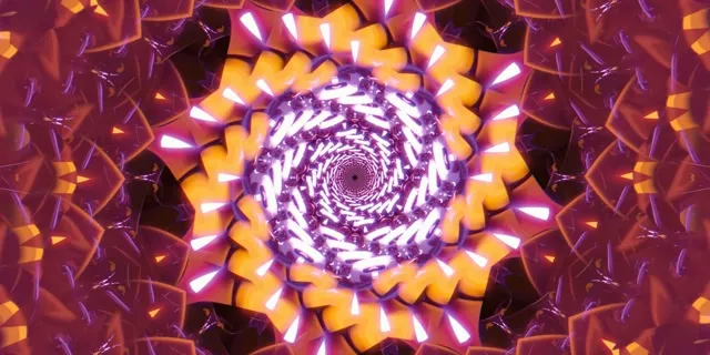 Spiraling Neon Tunnel VJ Loop 2:1 Univisium 60fps Screensaver Animation