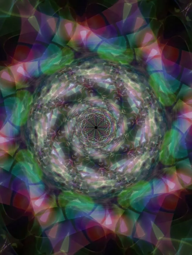 Spiraling Neon Tunnel Vortex Loop | 3:4 iPad Portrait 60fps Screensaver