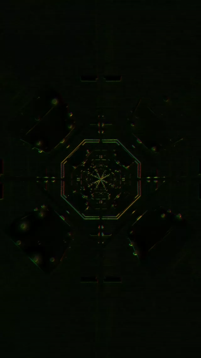 Spiraling Octagon Neon Tunnel VJ Loop 9:16 Reels 60fps Screensaver