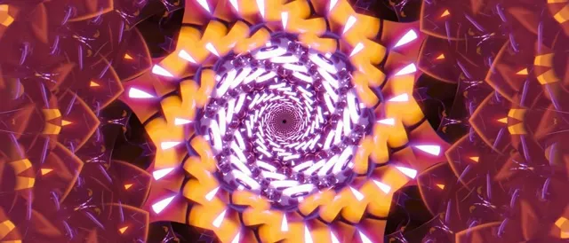 Spiraling Purple Neon Tunnel 21:9 Ultrawide 60fps VJ Loop Screensaver