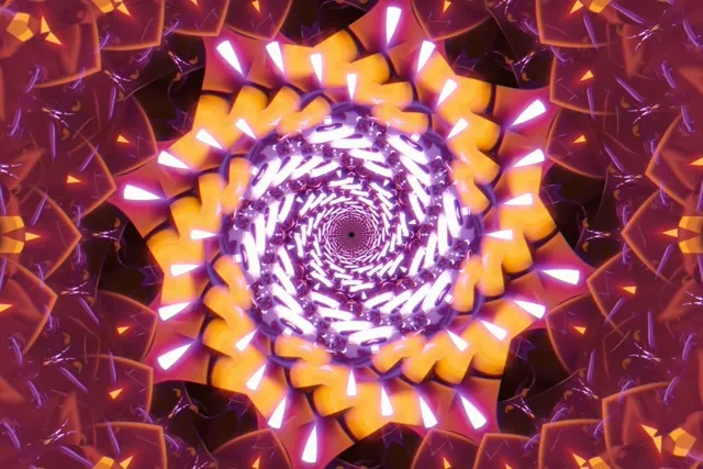 Spiraling Purple Neon Tunnel 3:2 Surface 60fps VJ Loop Screensaver