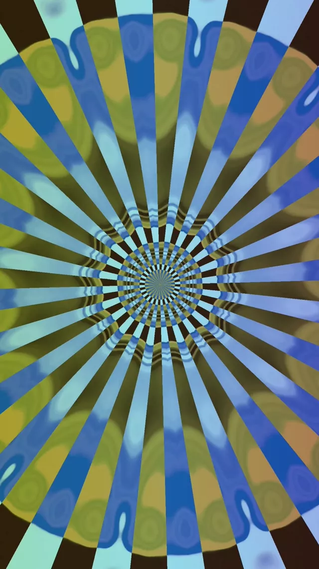 네온 터널 만화경 폭발 파랑 골드 9:16 릴스 60fps 화면보호기 Vj Loop