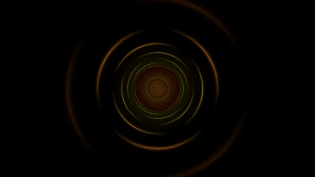 Swirling patterns in dark background create a tunnel effect