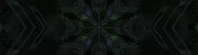Symmetrisk neonTunnel 32:9 ultrabredskjerm 60fps skjermsparer VJLoops kaleidoskop