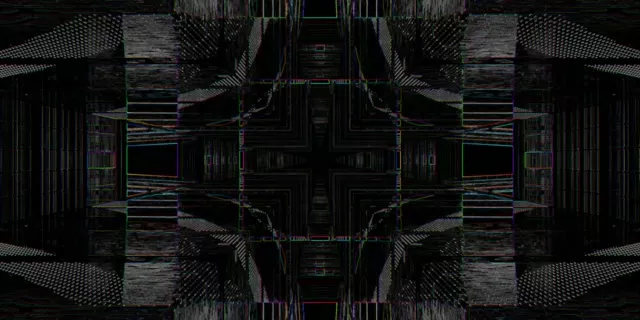 Symmetrical neon tunnel 2:1 univisium 60fps screensaver VJLoops motion