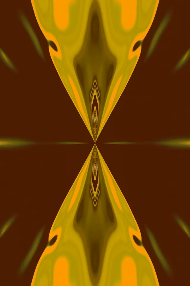 Symmetrical Yellow-Green Neon Tunnel | 2:3 Portrait | 60fps VJ Loop Screensaver