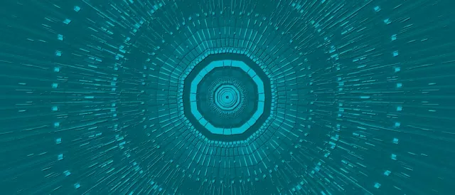 Teal Neon Tunnel Vortex Screensaver 21:9 Ultrawide 60fps Vj Loop