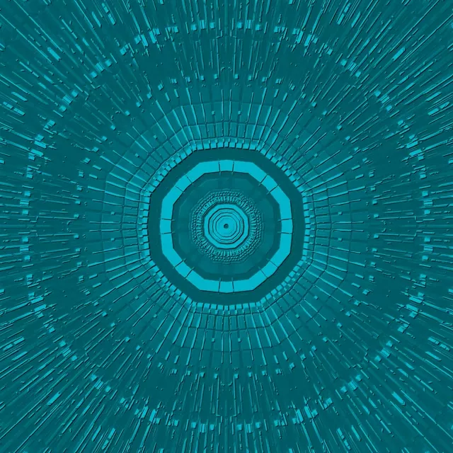 Teal Octagon Neon Tunnel Vj Loop 1:1 Square 60fps Screensaver