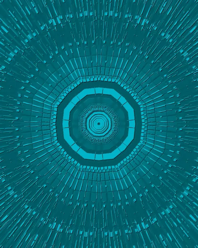 Tunnel Neon Ottagono Teal VJLoops 4:5 Instagram 60fps Screensaver