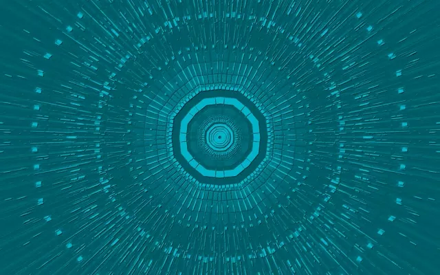 Teal Octagon Neon Tunnel Vj Loop 60fps 16:10 Macbook Screensaver