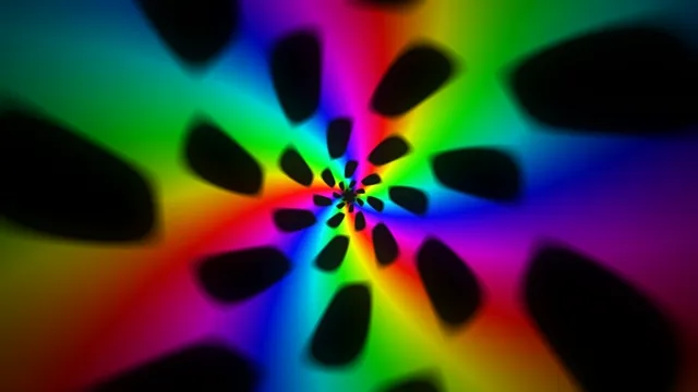 Vibrant 4K rainbow kaleidoscope motion background with dynamic color shift