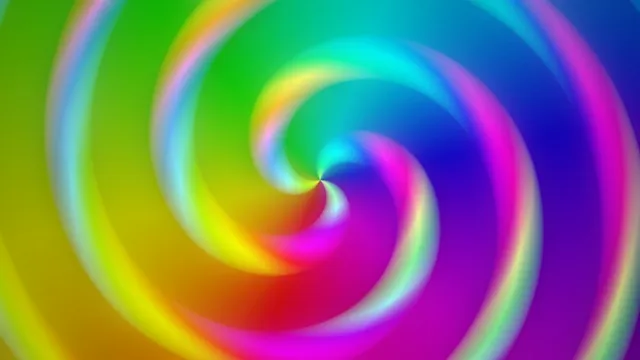 Vibrant 4K rainbow spiral motion background loop for video editing