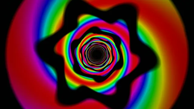 Vibrant 4K rainbow spiral vortex motion background loop