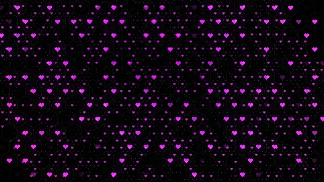 Vibrant magenta hearts falling 4K UHD widescreen background