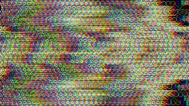 Vibrant neon heart pattern 4K UHD looping motion background