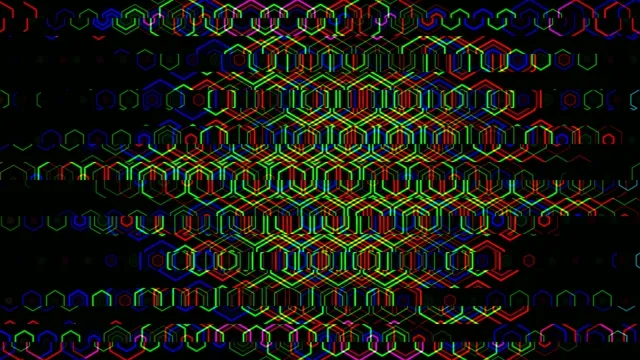 Vibrant neon hexagon 4K UHD motion background loop